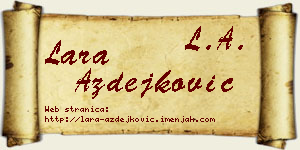 Lara Azdejković vizit kartica